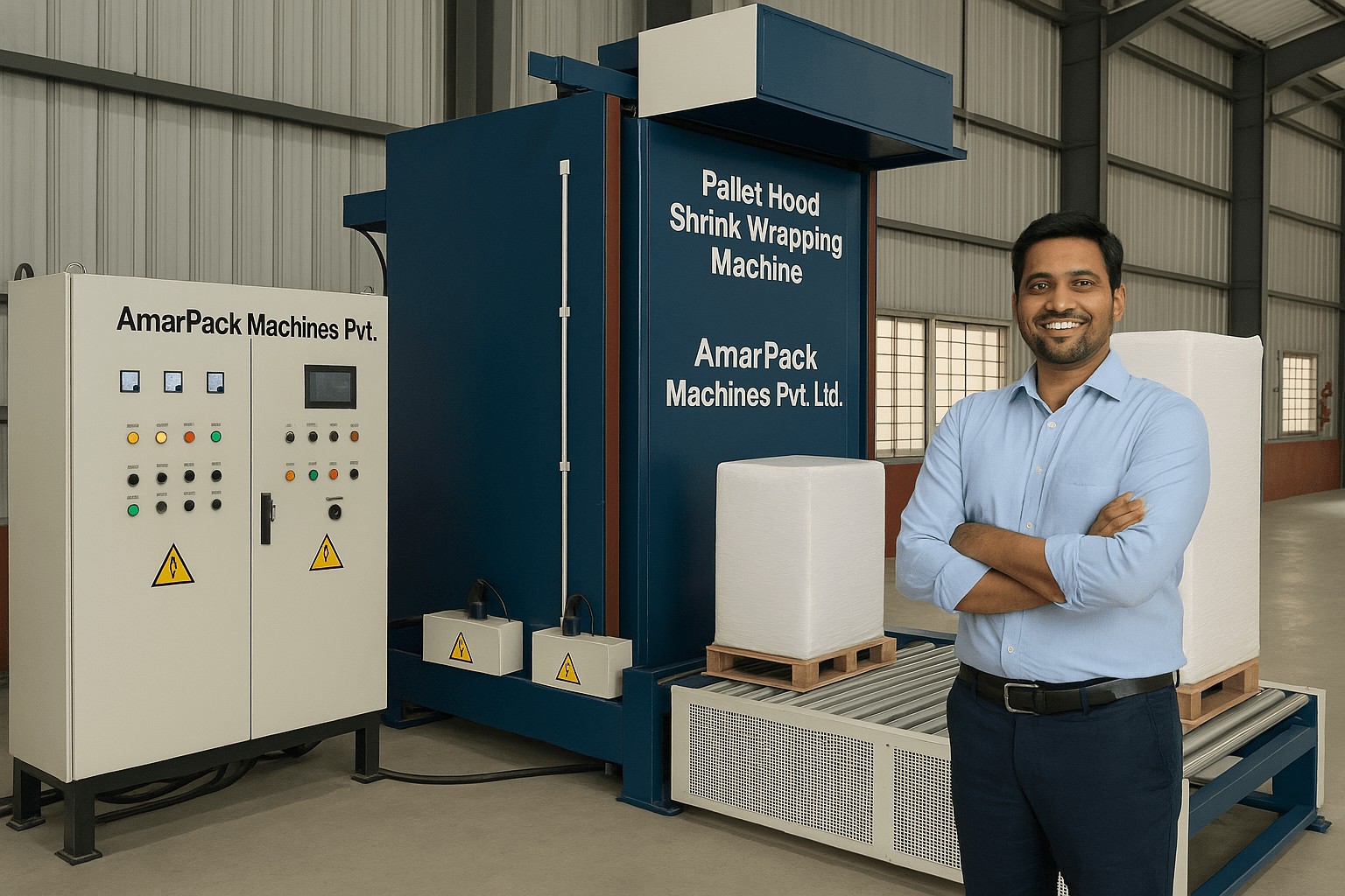 Pallet Hood Shrink Wrapping Machine