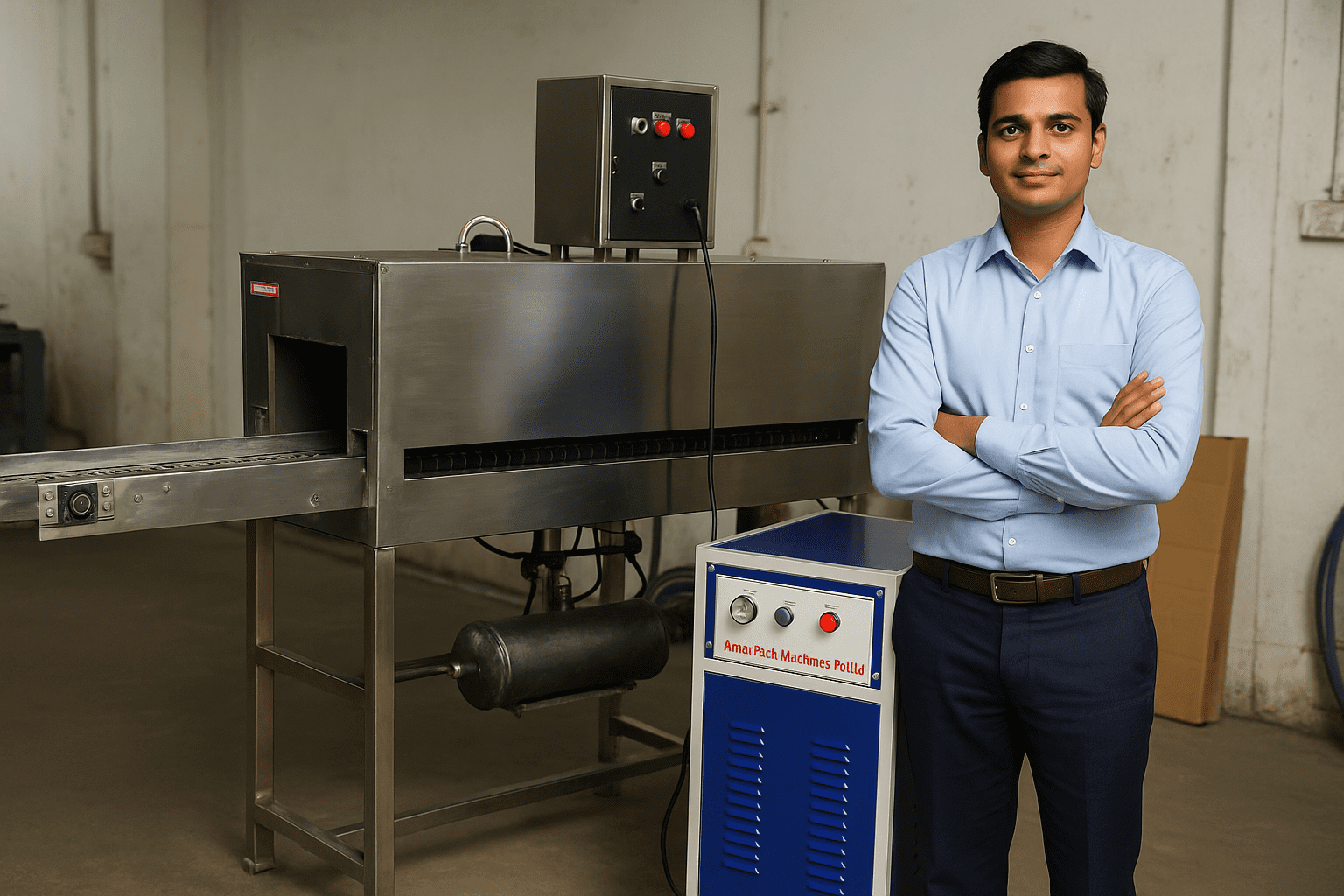 Steam heat shrink tunnel machine