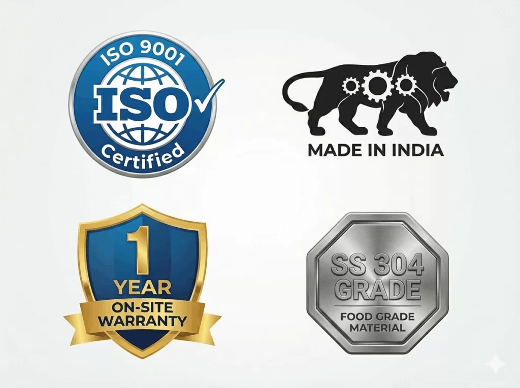 Vacuum packing, Certifications