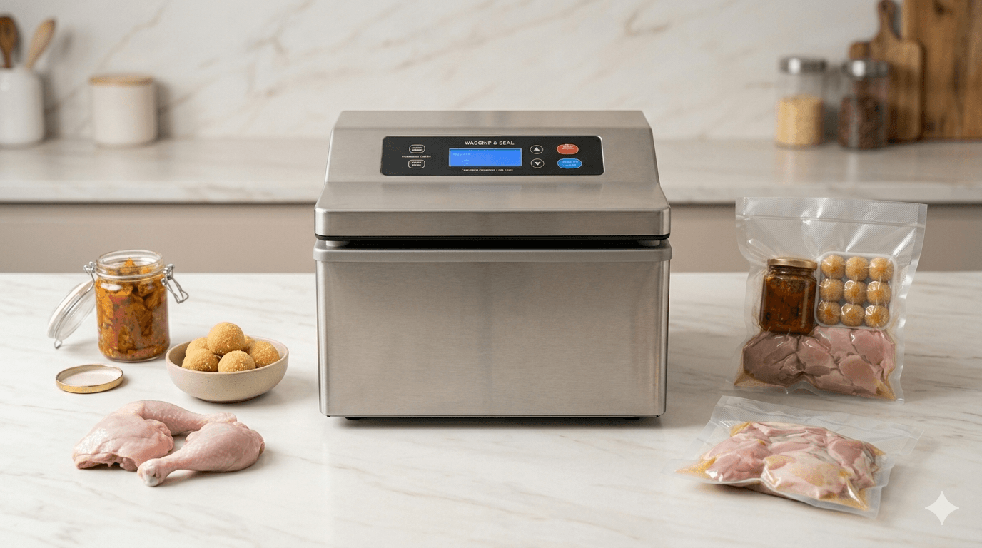 Table top Vacuumm Packing Machine - Before & After