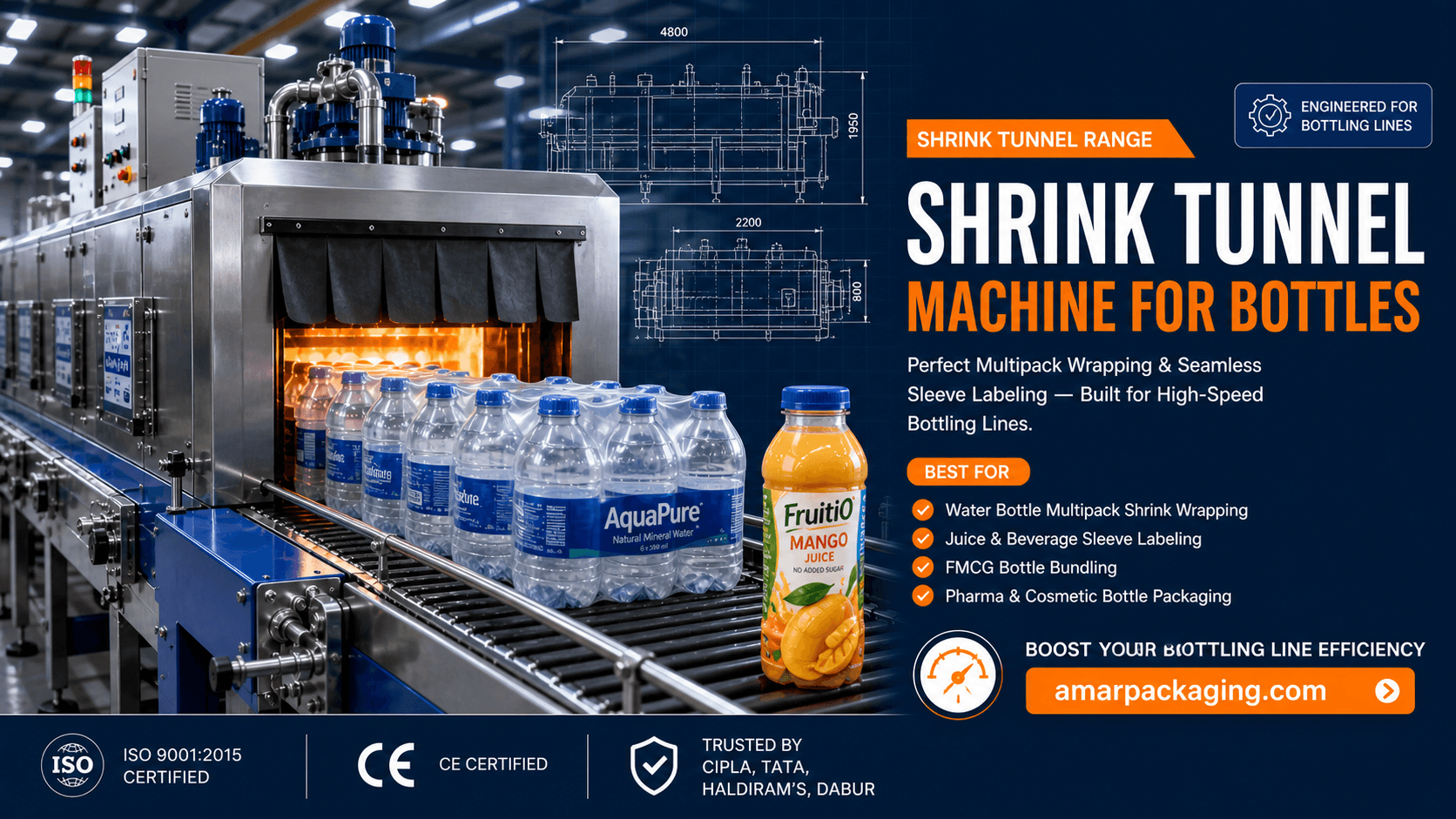 Shrink Tunnel Machine for Bottles | Manufacturer India