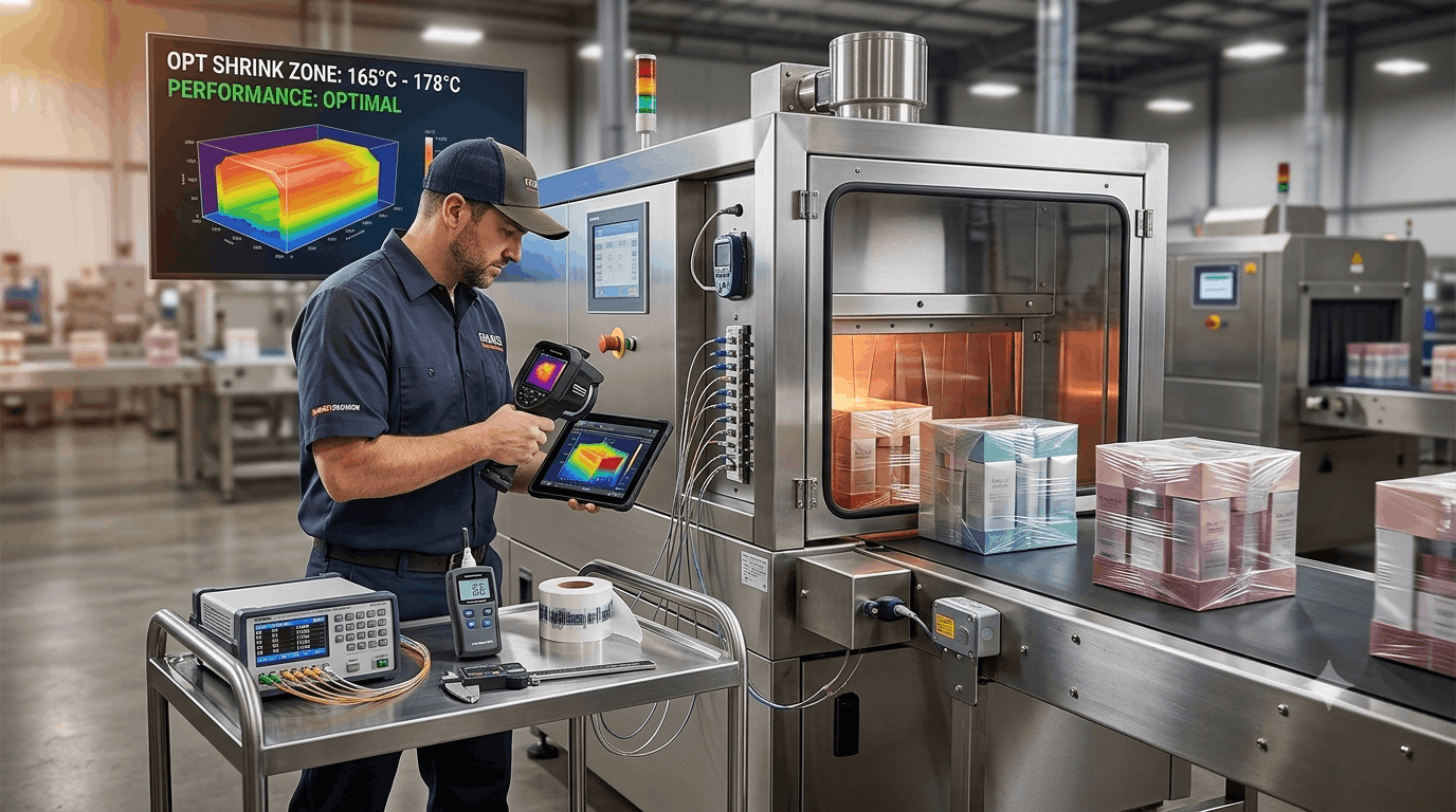 AmarPack shrink tunnel machine with digital temperature control