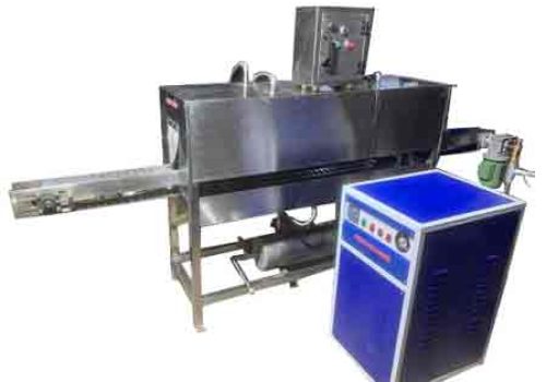 Juice Bottle Heat Shrink Tunnel Machine, Steam Heat Shrink Tunnel Machine, Steam Heat Shrink Tunnel Machine by AmarPack Machines Pvt Ltd, Steam Shrink Tunnel for Bottle Sleeve Labeling Applications